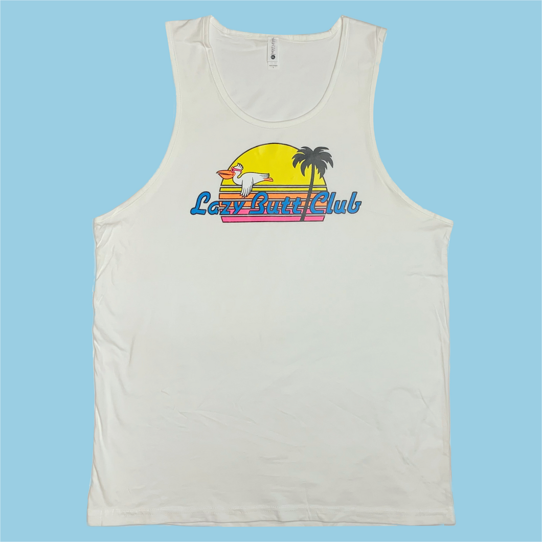 LBC Sunset Pelican Tank Top lazy butt club